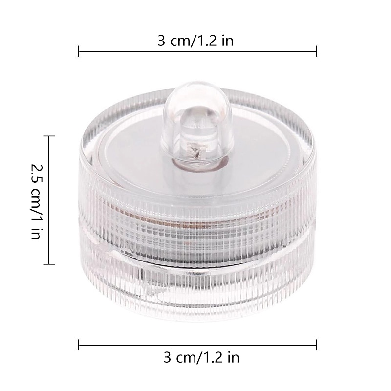 nedsenkbare led-lys 12 stk vanntett rgb undervannslys for bryllup telys badestamp dam akvarium svømmebasseng fest vase dekorasjon belysning 2025 - $17.49 –P2