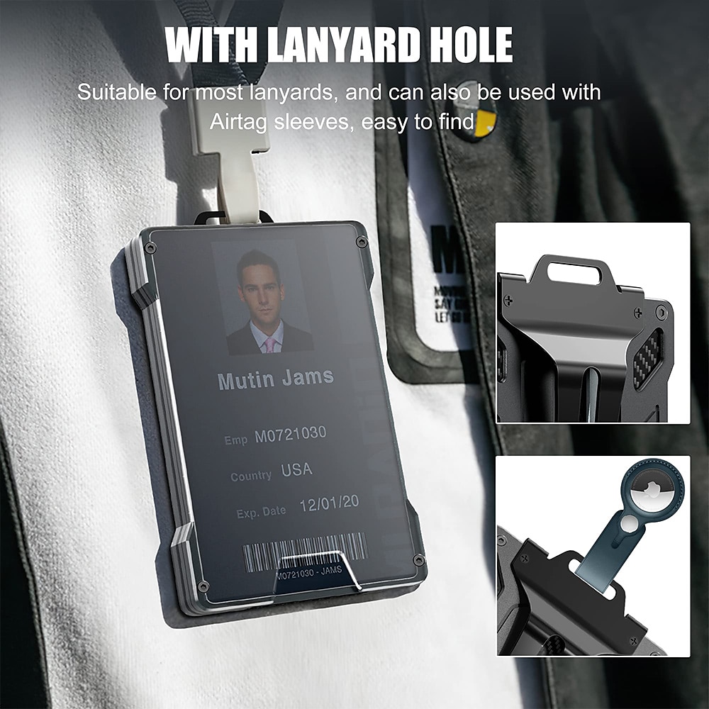Wallet For Men - Slim Aluminum Metal Money Clip with 1 Clear window ID Badge Holder, RFID Blocking, Holds up 15 Cards with Cash Clip. Ultra-Thin Minimalist Wallet 2025 - $22.99 –P6
