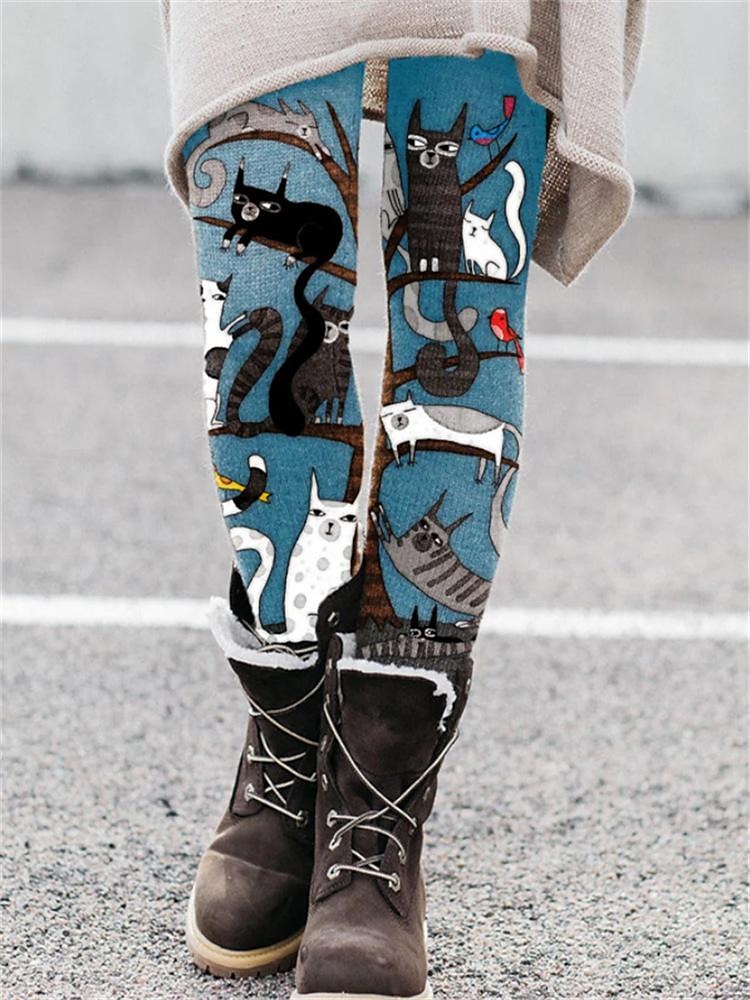 Mulheres Normal calças justas Leggings Moda Designer Collants Comprimento total Cintura Média Gato dandelion Imprimir Compressão abdominal Butt Lift Conforto Micro-Elástica dia das Bruxas Casual de 2025 por $18.99 –P5