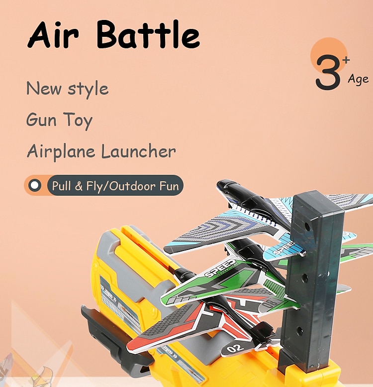 Airplane Launcher Toy Airplane Foam Plastic Plane for Children Boys Girls Bubble Catapult Beach Toys Boy Gift 2024 - $15.99 –P12