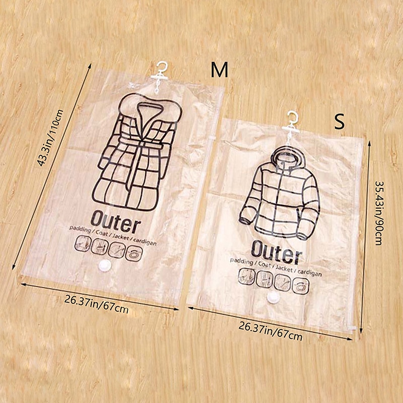 Hanging Vacuum Compression Bag, Down Jacket Special Air Pumping