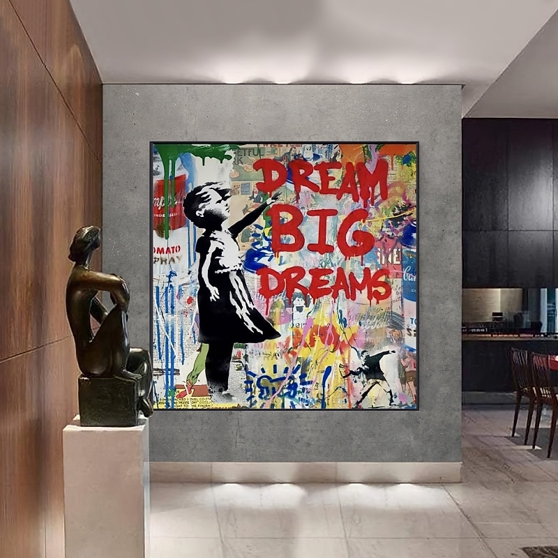 handgemaakte handgeschilderde olieverfschilderij wall street art meisje woondecoratie decor gerold canvas geen frame niet uitgerekt 2025 - $383.59 -P7