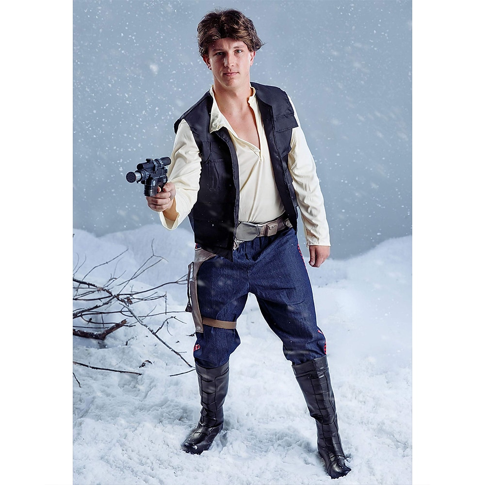 Peluca de Han Solo para adulto, peluca sintética marrón corta para cosplay, pelucas de Halloween 2025 - $28.99 –P2