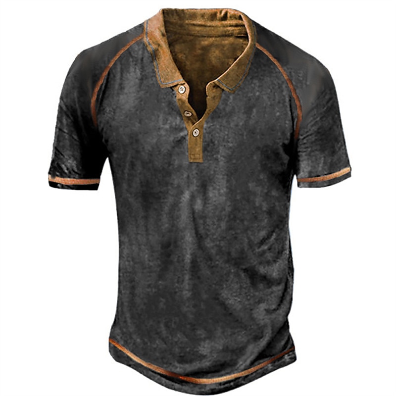 Men's Polo Shirt Golf Shirt Outdoor Street Turndown Short Sleeves Fashion Designer Graphic Button-Down Print Summer Spring Regular Fit Blue Green Khaki Gray Polo Shirt 2025 - $15.49 –P1