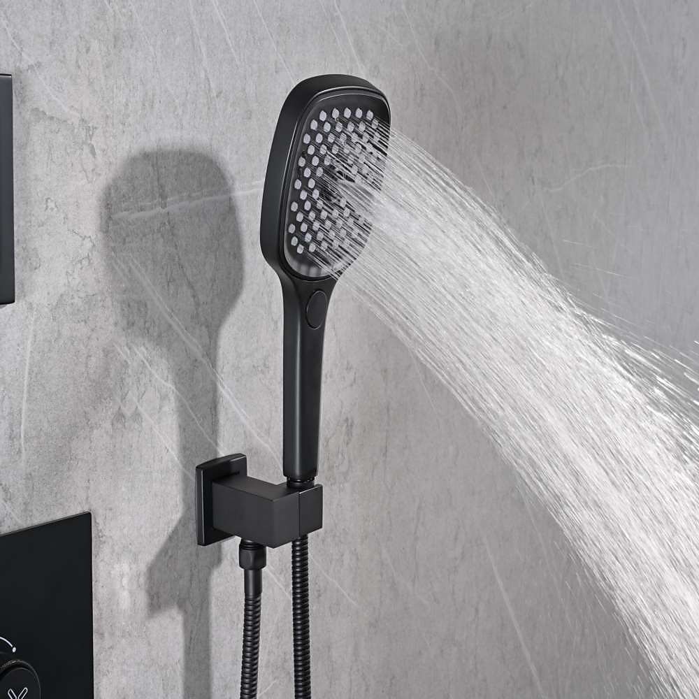 dusjkran,regndusjhodesystem / termostatisk blandeventilsett - regndusj moderne malte overflater monteres inne i messingventil badekar dusj blandebatterier 2025 - $971.99 –P17