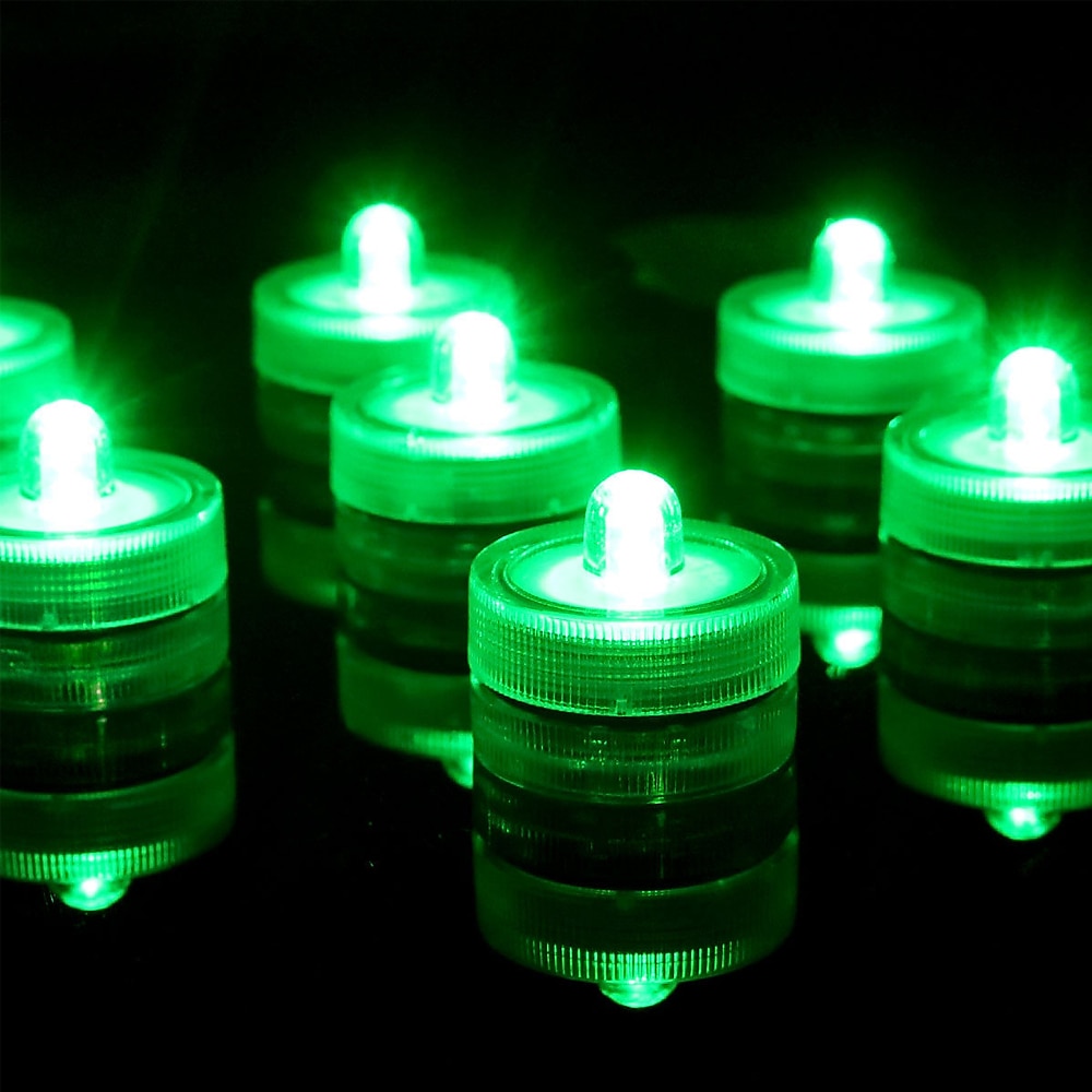 nedsenkbare led-lys 12 stk vanntett rgb undervannslys for bryllup telys badestamp dam akvarium svømmebasseng fest vase dekorasjon belysning 2025 - $17.49 –P13