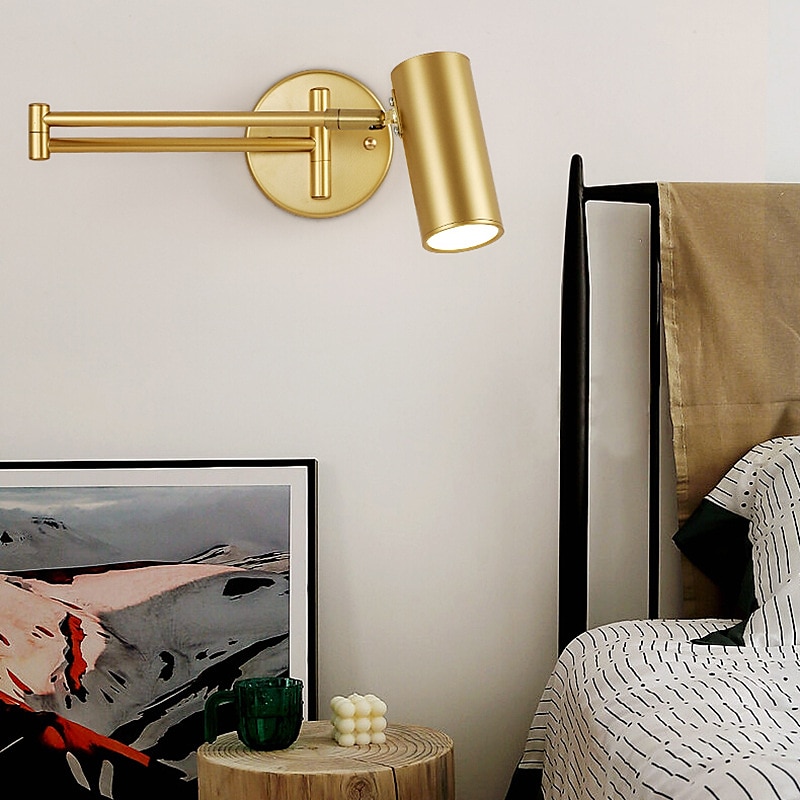 aplice cu led aplice de perete lumini cu brat oscilant aplice de perete de interior living dormitor lumina de perete din fier 85-265v 2025 - $124.99 –P7