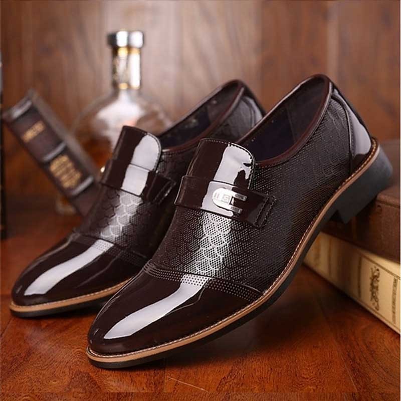 Herren Loafer & Slip On Gedruckte Oxfords Klassisch Brautkleider schlicht Outdoor Täglich PU Halbschuhe Schwarz Braun Frühling Herbst 2025 - $42.99 –P5