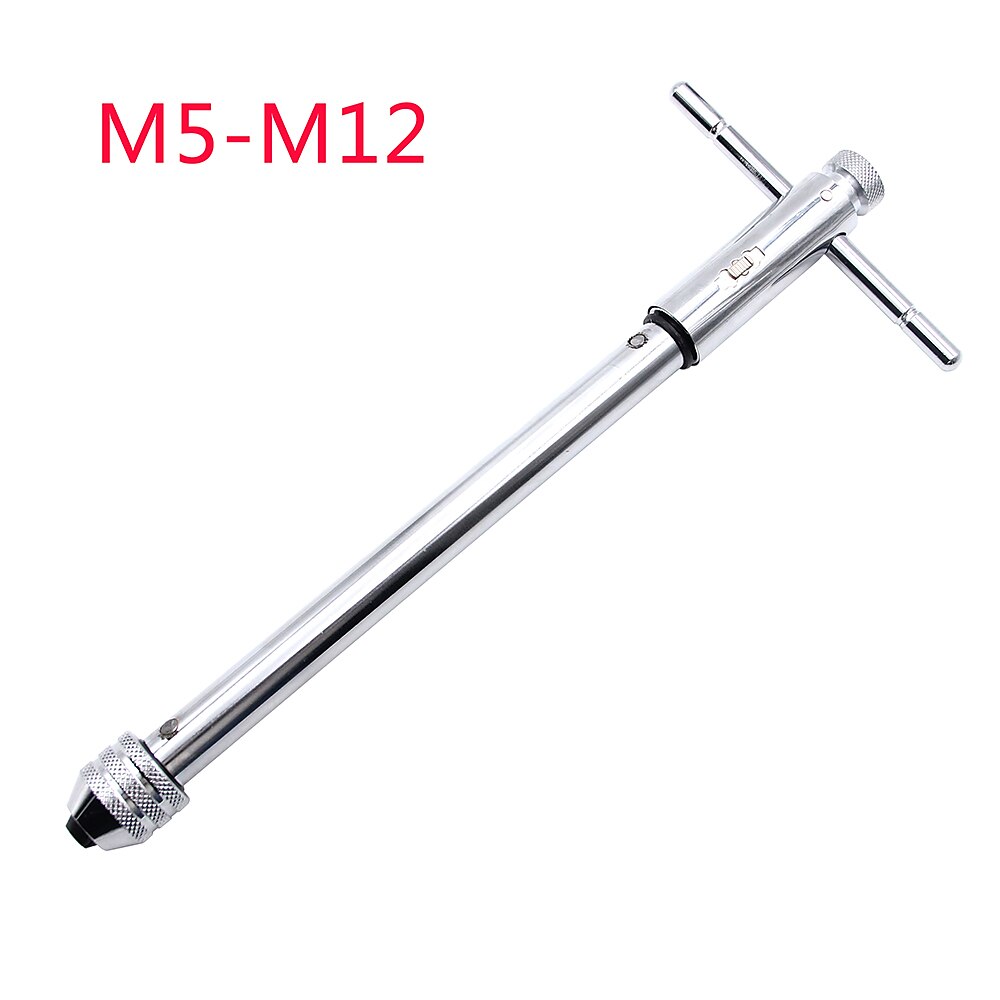 Silver T-Handle Ratchet Tap Holder Wrench  M5-M12 Machine Screw Thread Metric Plug T-shaped Tap 2025 - $16.99 –P9