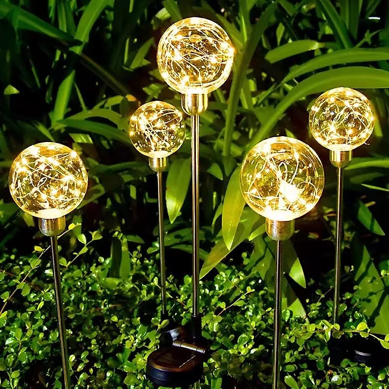 venkovní solární zahradní osvětlení led zahradní lampa na zahradu dekorace trávníku teplé bílé osvětlení 1x 2x 2025 - $30.99 –P5