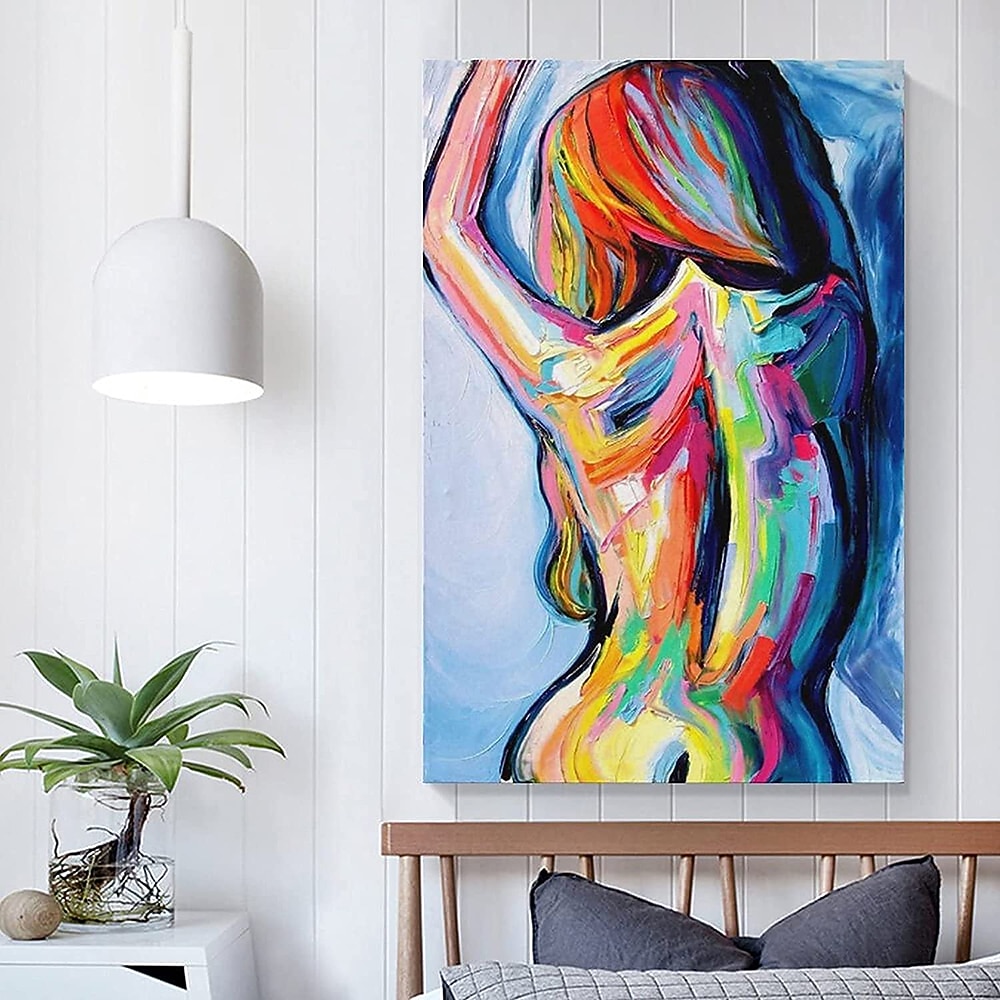 ruční olejomalba plátno nástěnná umělecká dekorace moderní ženské nahé lidské tělo pro domácí dekoraci válcované bezrámové nenatažené malby 2026 - $80.99 –P4