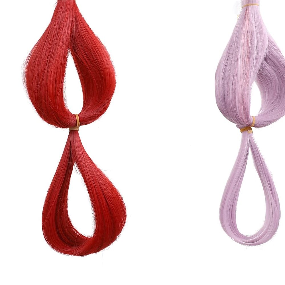 Uta cosplay perruque moitié rouge et violet couvre-chef tiges fille perruques une pièce femme fille anime accessoires de 2025 ? $32.99 –P7