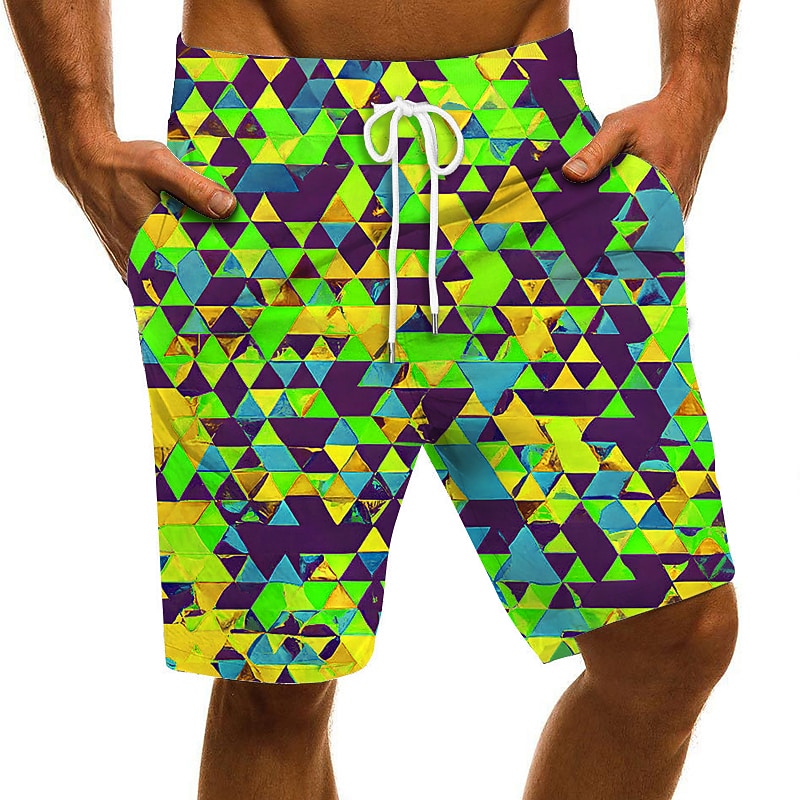 Per uomo Boardshorts Costume da bagno Costume da Bagno Stampato Coulisse con tasche Asciugatura Rapida Pantaloncini da Surf costume da bagno Surf Spiaggia Sport Acquatici Estate del 2026 a AU $25.59 –P10