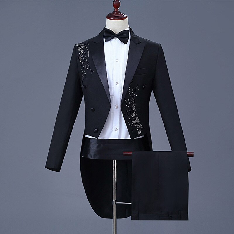 Retro Vintage Roaring 20s 1920s Tuxedo Peak Lapel The Great Gatsby