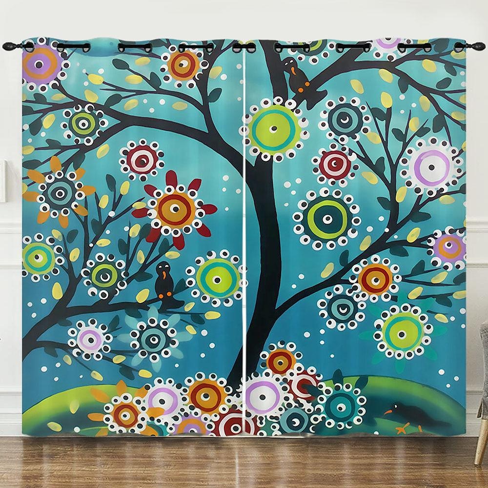 mörkläggningsgardin draperier bondgård gardin 2 paneler svart för vardagsrum sovrum dörr kök balkong fönster behandlingar värmeisolerad 2025 - $42.99 –P2