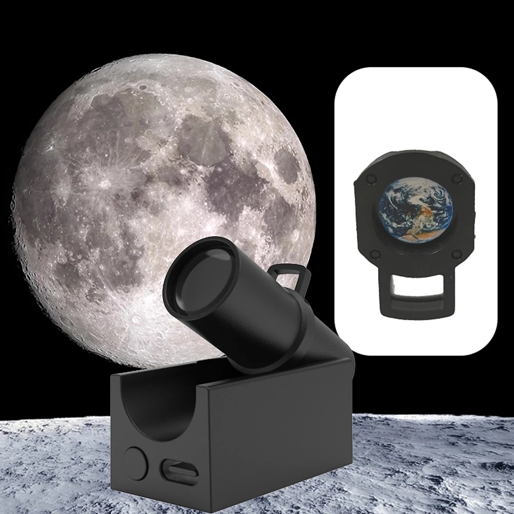 Maankuun projektiolamppu tähtiprojektori planeettaprojektori taustatunnelma led-yövalo lasten makuuhuoneen seinäkoristeluun 2025 - $15.99 –P4