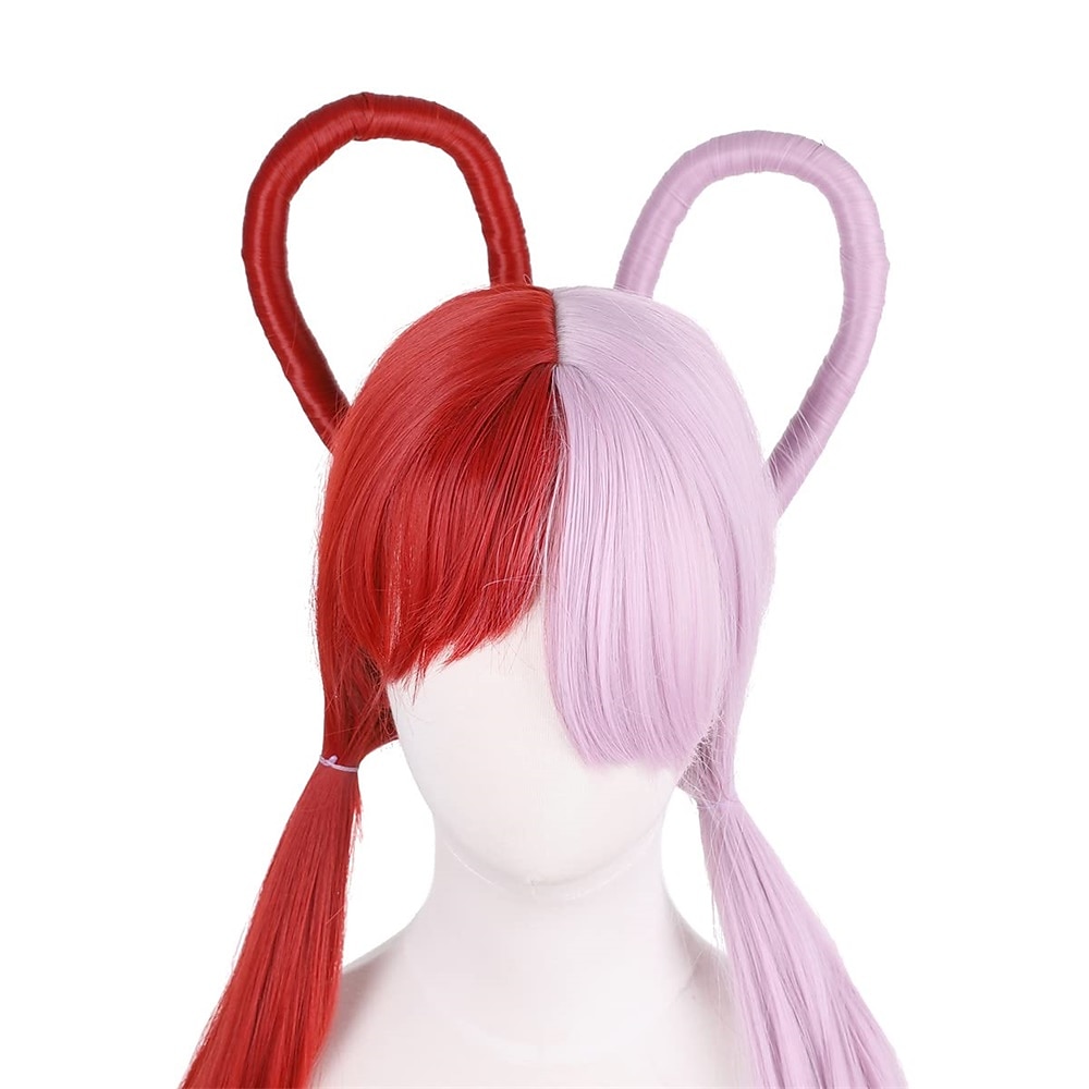 Uta cosplay perruque moitié rouge et violet couvre-chef tiges fille perruques une pièce femme fille anime accessoires de 2025 ? $32.99 –P6
