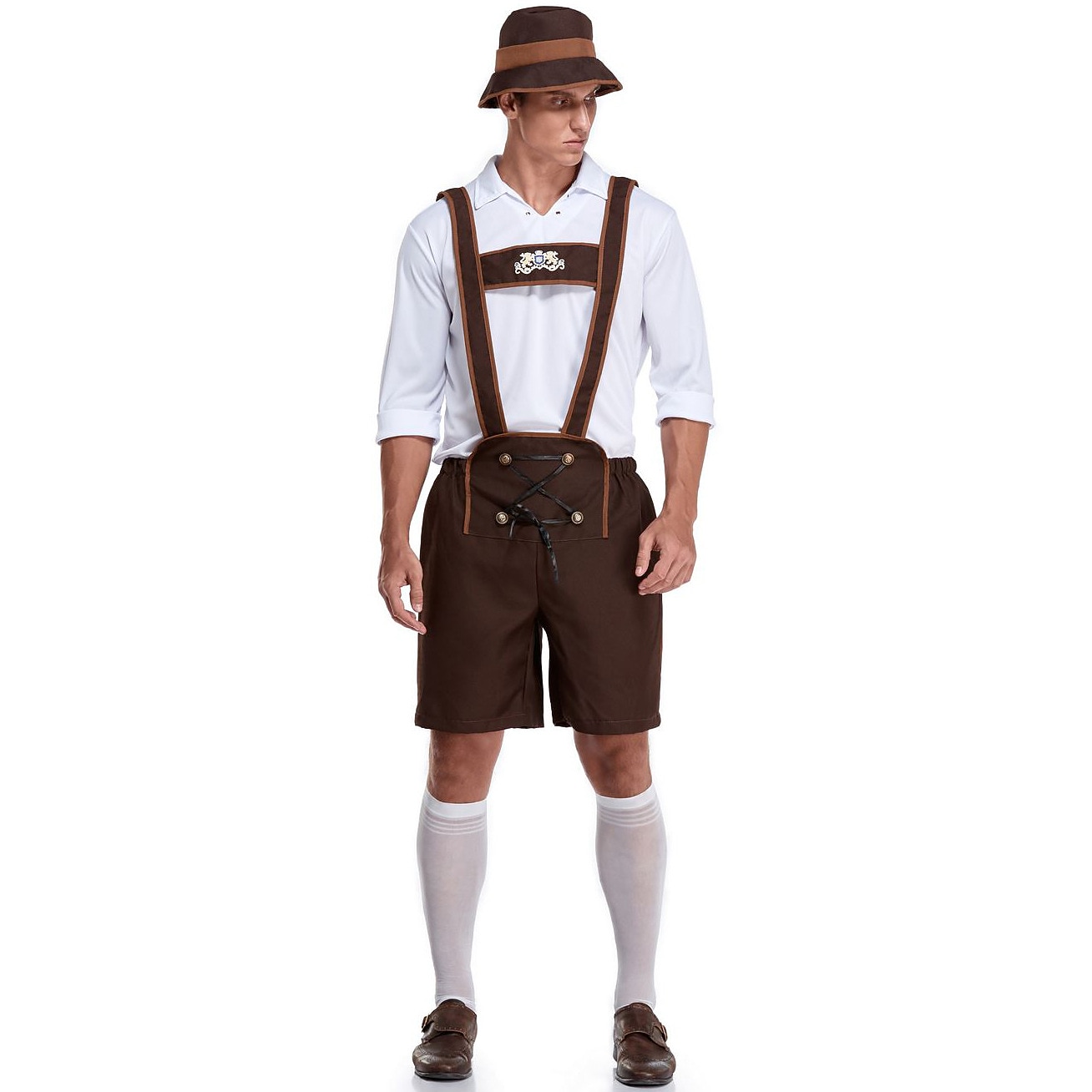 Międzynarodowy Festiwal Piwa Oktoberfest Lederhosen Bawaria Niemiecki Monachium Łąki Męskie Tkanina w stylu tradycyjnym Bluzka Szorty 2026 - $30.99 –P8