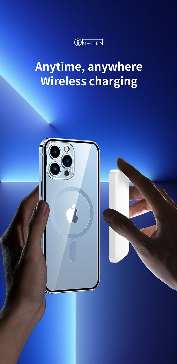 2025年 iPhone 16、iPhone 15 Pro Max Plus、iPhone 14、13、12 Pro Max Mini Magsafeサポートワイヤレス充電衝撃吸収メタル  コレクション – $32.99 –P5