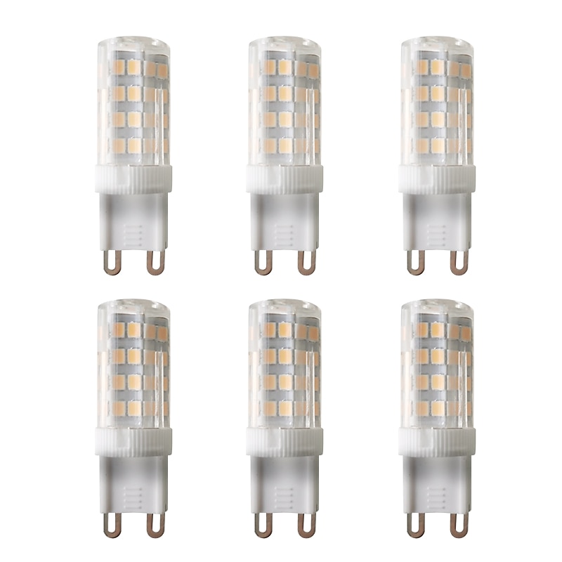 6pcs LED Light Bulb G9 Bi Pin Lamp 4W AC220V 52 LED SMD2835 Spotlight Chandelier Ceiling Light 40W Halogen Equivalent Warm Cold White AC110-240V Non-dimmable 2025 - $18.99 –P4