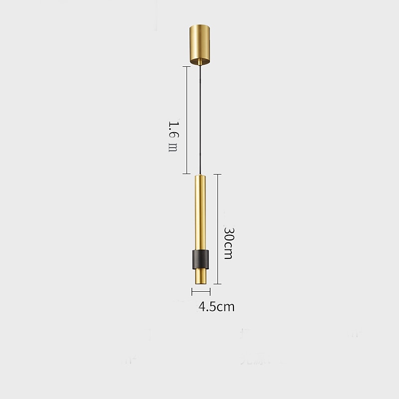 Lampada a sospensione da 30 cm a led in rame orientabile a sospensione, lampada a sospensione moderna mini lampada da soffitto a sospensione per cucina soggiorno camera da letto corridoio del 2025 a $229.99 –P6