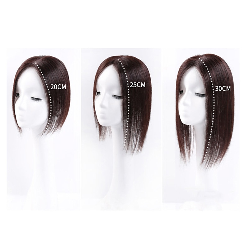 Women's Human Hair Toupees Front Neat Bang Hair Fake Fringe Clip in Bang Cover White Hair Natural Extensions For Women Wig Hairpiece for Women with Thinning Hair 2025 - $47.99 –P2