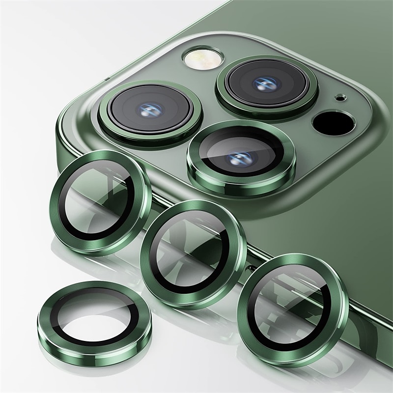 סט 1 מצלמה עדשה מגן עבור Apple אייפון 16 אייפון 15 פרו מקס פלוס iPhone 14 Pro Max אייפון 13 אייפון 12 סגסוגת אלומיניום נוגד טביעות אצבעות יהלום זוהר ונוצץ עמיד לשריטות 2025 - $4.99 –P7