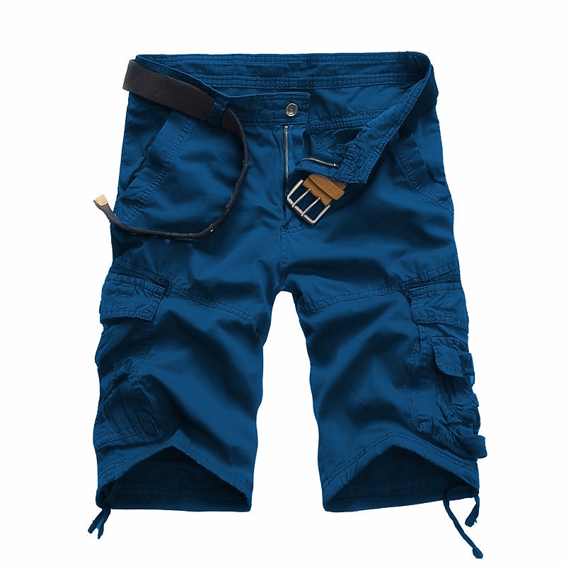 Férfi Rövidnadrágok Camo Shorts Planinarske kratke hlače Többzsebes Sima Álcázás Térdhossz Utcai sikk Fekete Katonai zöld Mikroelasztikus 2025 - $22.99 –P5