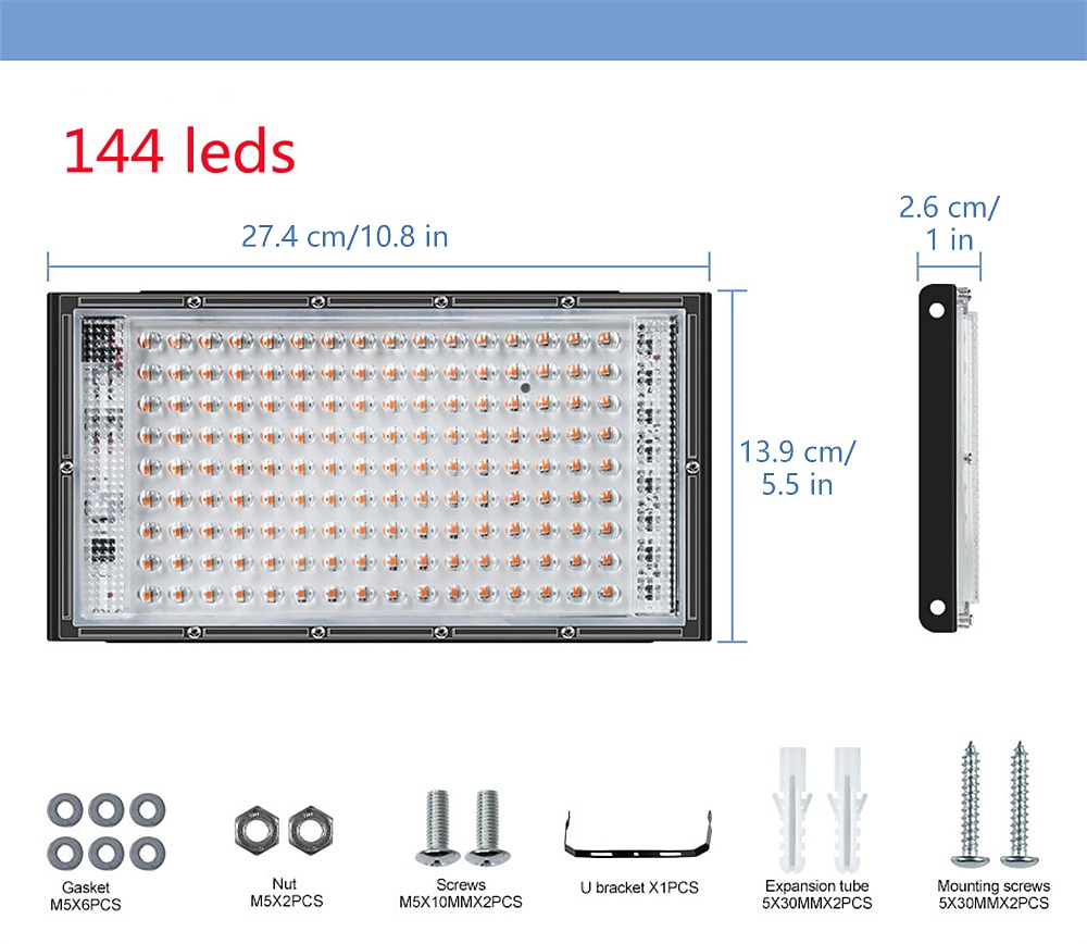 1/2 قطعة led النبات تنمو أضواء الطيف الكامل لمبة phytolamp للنباتات ضوء مصباح الزراعة المائية الدفيئة زهرة البذور تنمو خيمة 2025 - $20.99 –P1