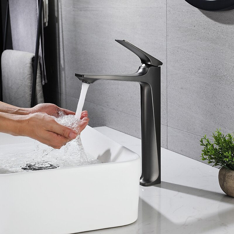 rubinetto del lavandino del bagno, rubinetti da bagno monoforo monocomando in ottone stereoscopico con interruttore caldo e freddo del 2025 a $142.85 –P2