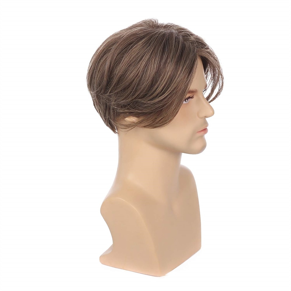 Short Straight Synthetic Wig Realistic Natural Side Part Wigs for Men Halloween Wigs 2025 - $25.99 –P3