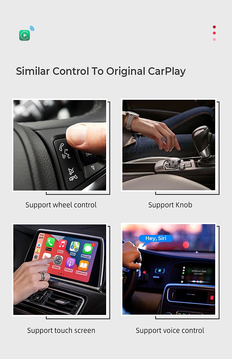 Wireless CarPlay Adapter 2022 Speed Fastest for Apple Wireless CarPlay Dongle Plug & Play 5Ghz WiFi Auto Connect No Delay Online Update U2-AIR for Wired CarPlay Cars Model Year After 2016 2023 - £ 55 –P7