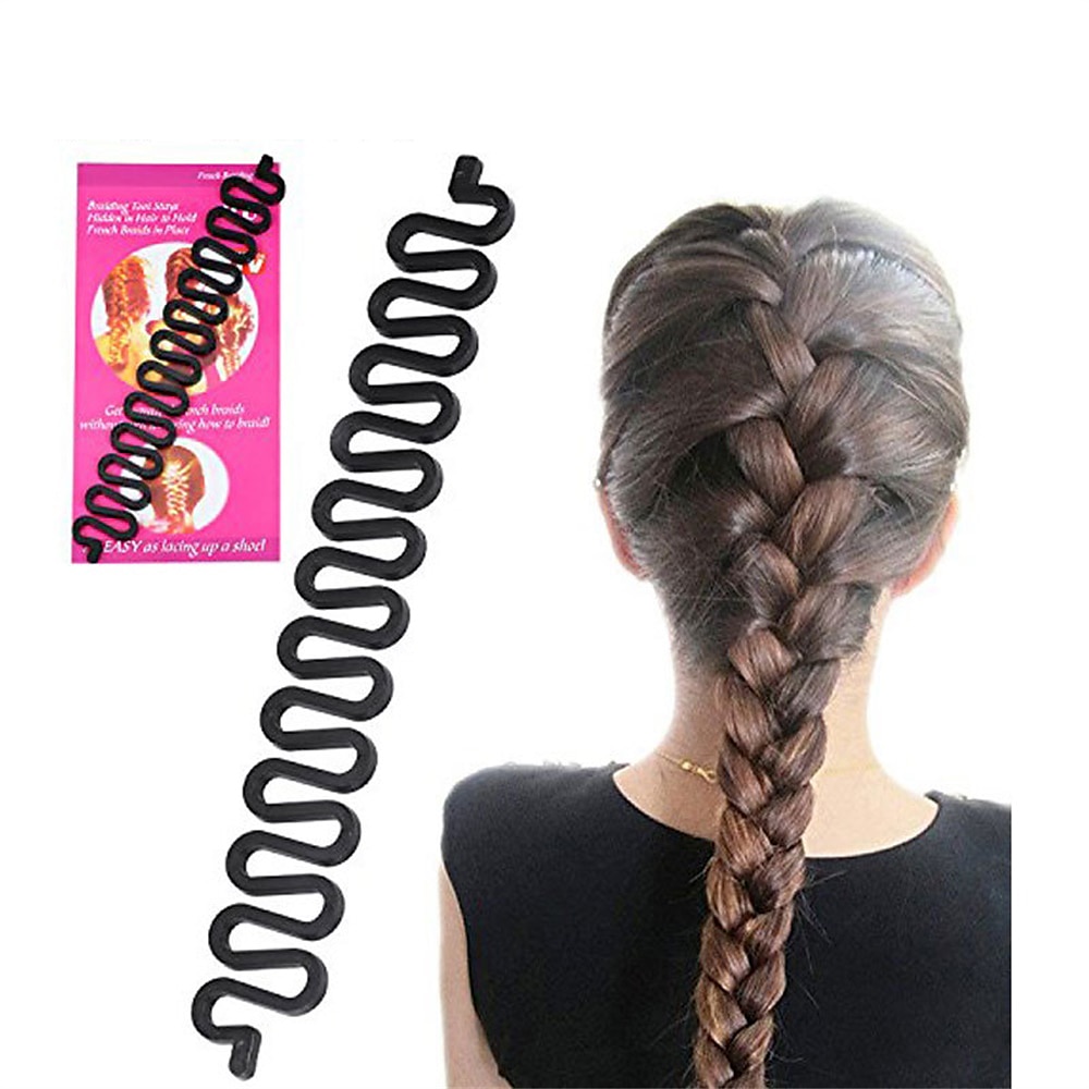 Cheveux enroulés 4 pièces en épingle à cheveux tresse en queue de poisson peigne à queue pointue double crochet rotule ensemble outils de coiffure de 2025 ? $6.99 –P2
