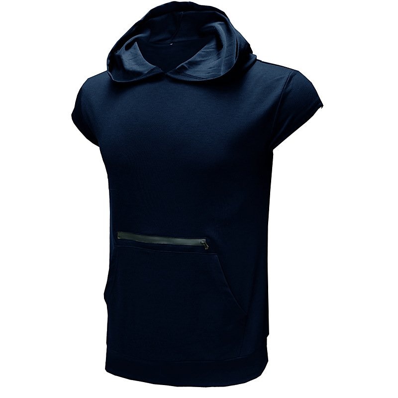 Per uomo Maglietta Manica Corta Con Cappuccio Estate Semplice Moda Classico Confortevole Streetwear Casuale Sportivo Nero Bianco Blu Maglietta Top per Uomo del 2026 a $22.99 –P5
