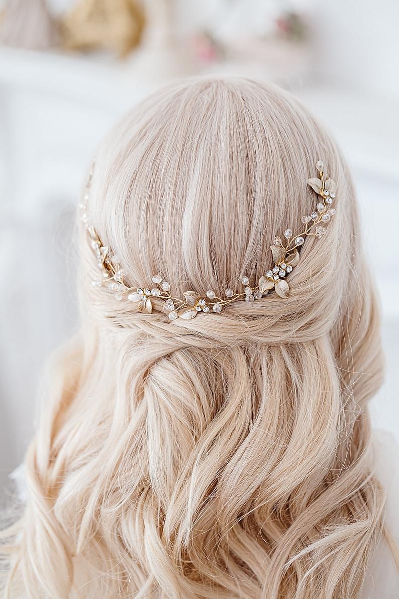 1pc Women's Girls' Headbands Flower Leaf Bride Wedding Hair Vine Silver Rhinestone Bridal Hairpieces Crystal Headpiece Hair Accessories for Women and Girls 2025 - $22.99 –P5