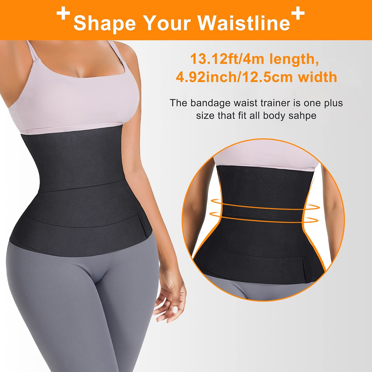 Corset Women's Waist Trainer Shapewears Office Running Gym Yoga Black Spandex Sport Sexy Breathable Hook and Loop Tummy Control Push Up Basic Solid Color All Seasons 2023 - AED 95 –P2