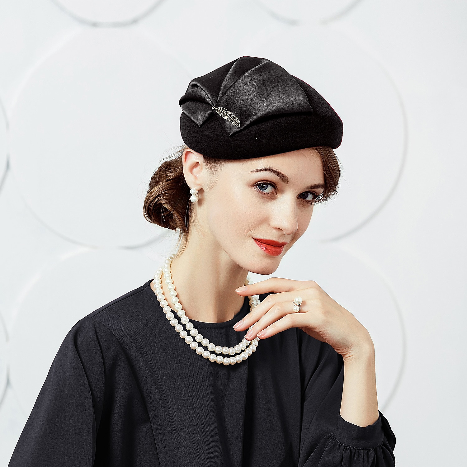 Lana / Seta Cappello Kentucky Derby / berretto con 1 Matrimonio / Festa / Serata / Corsa di cavalli Copricapo del 2025 a $34.99 –P7