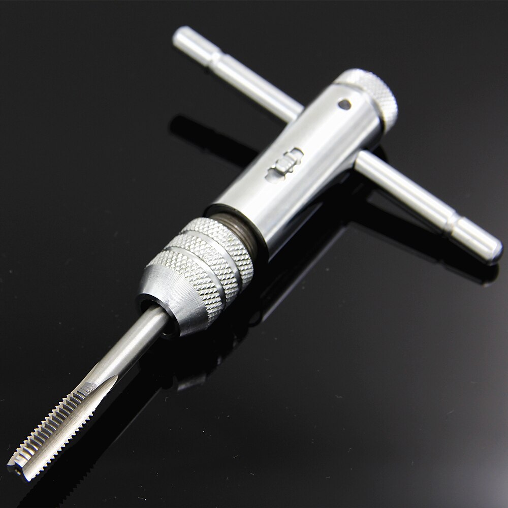 silber t-griff ratsche gewindebohrer halter schlüssel m5-m12 maschinengewinde metrischer stecker t-förmiger gewindebohrer 2025 - $16.99 –P1