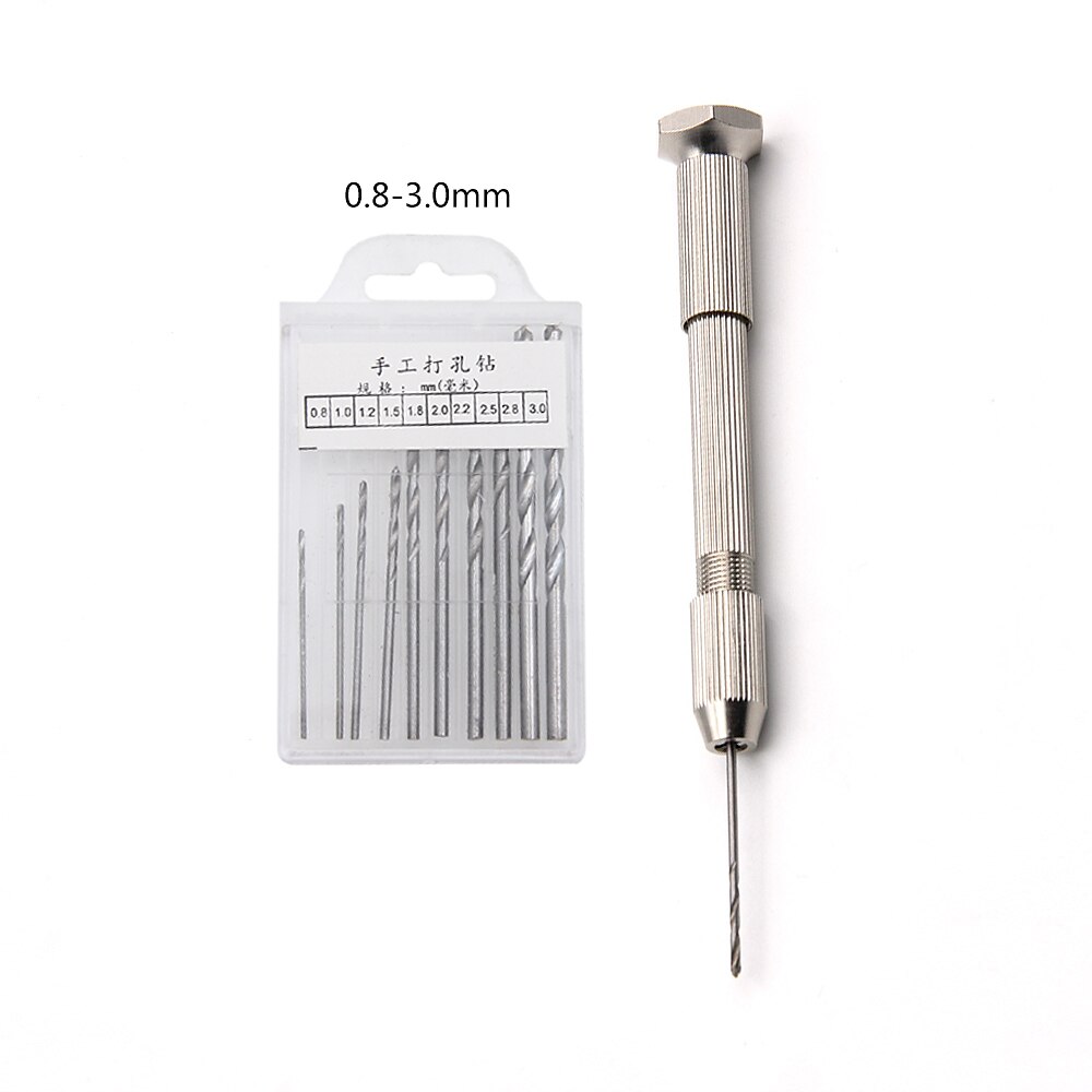 0.5-3mm Small Round Head Twist Drill Mini Micro Hand Drill Woodworking Drilling Tools Manual Twist Drill Bit Hand Tool Kit 2025 - $7.99 –P10