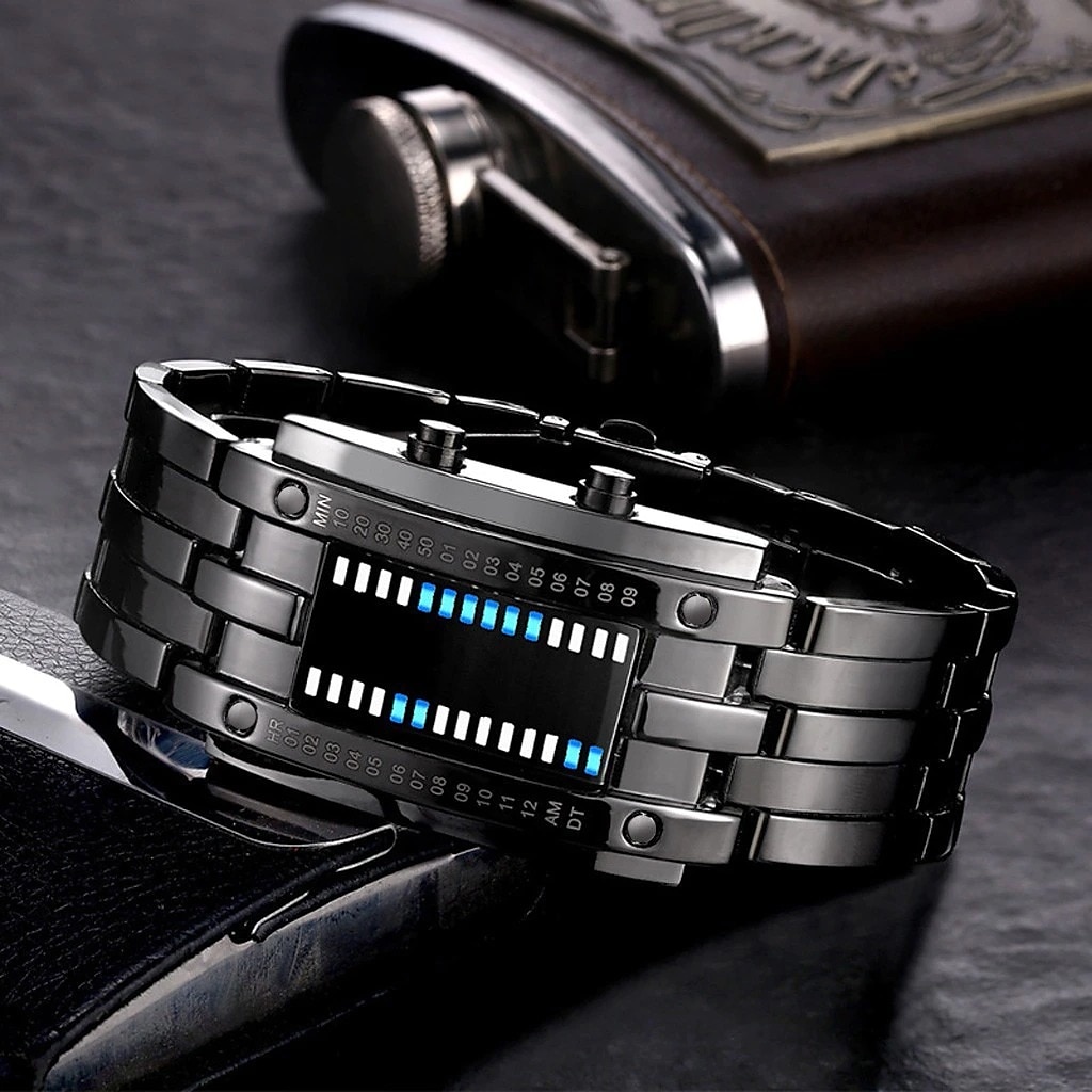 Digital Watch for Men Cool Fashion Wristwatch LED Light Stainless Steel Sports Bracelet Male Wrist Watch 2025 - $19.99 –P5