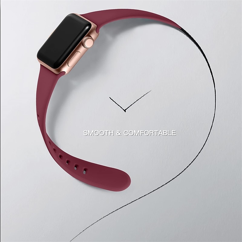 6 шт. Спортивный ремешок Совместим с Ремешок для часов Apple Watch 38мм 40мм 41мм 42мм 44мм 45мм 49мм Женский Мужчины Водонепроницаемый Мягкий силикон Сменный ремешок для часов для Серия iwatch Ultra 2026 - $14.99 –P4