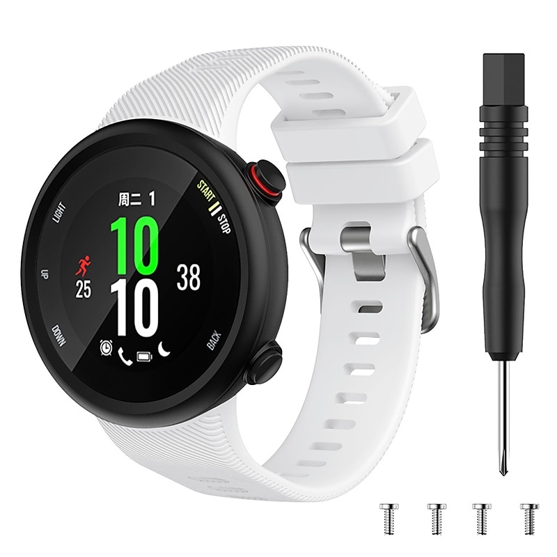 Klockarmband för Garmin Forerunner 45S Forerunner 45 Silikon Ersättning Rem Vattentät Justerbar Andningsfunktion Sportband Armband 2025 - $10.99 –P1