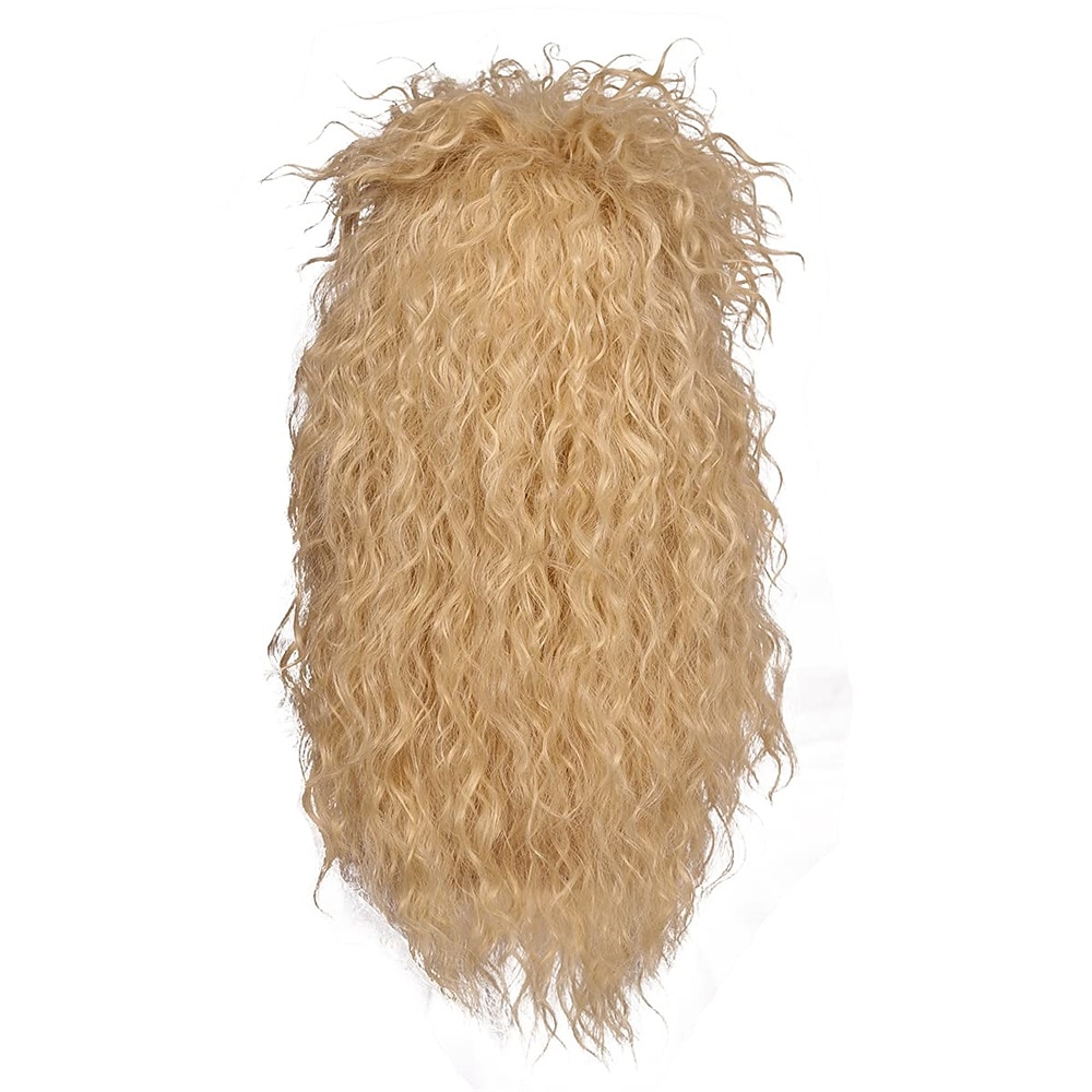 Funny mens Carnival costume Wig Mens 70s 80s Long Curly Black Rocker Costume Wig Halloween Wigs 2025 - $21.99 –P11