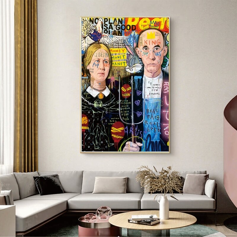 Ręcznie malowane obraz olejny wall street art mężczyźni i kobiety home decoration decor walcowane płótno bez ramki nierozciągnięte; 2026 - $948.49 –P2