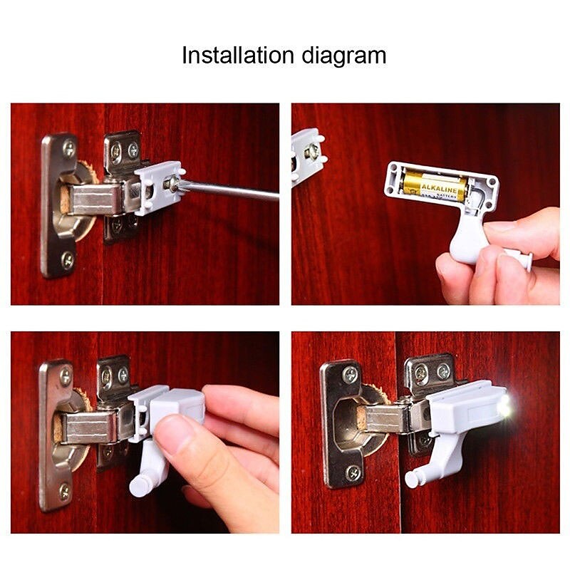 10PCS LED Cabinet Light LED Inner Hinge Lamp Closet Light Battery Wireless Lamp Universal Wardrobe Cupboard Sensor Lighting 2025 - $20.99 –P13
