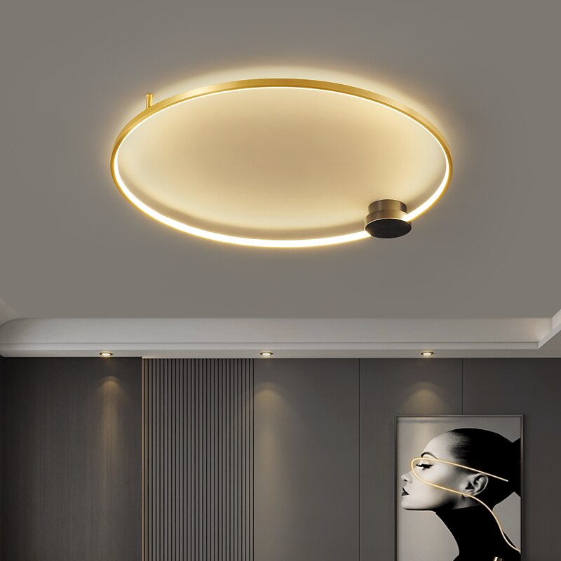 60cm Ceiling Light Dimmable Circle / Round Design Ceiling Lights Copper Modern Style Classic Novelty LED Modern 220-240V 2025 - $493.49 –P1