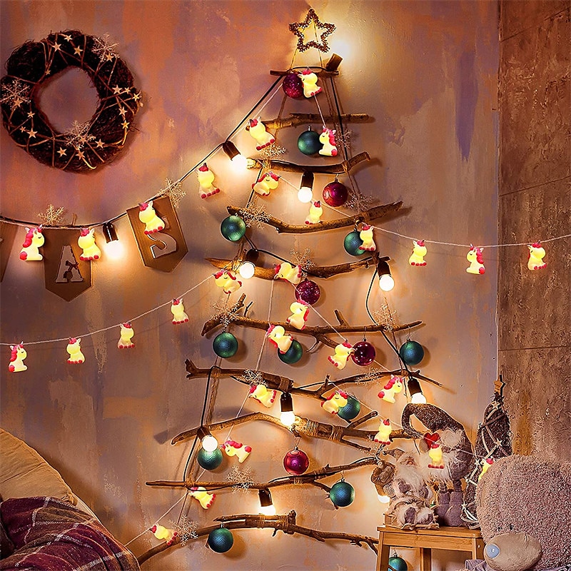 licorne led guirlandes lumineuses animal mignon décor pour chambre d'enfants à piles 1.8m10leds pour vacances lumières mur fenêtre arbre lumières décoratives cour de fête & jardin chambre d'enfant de 2025 ? $11.49 –P4