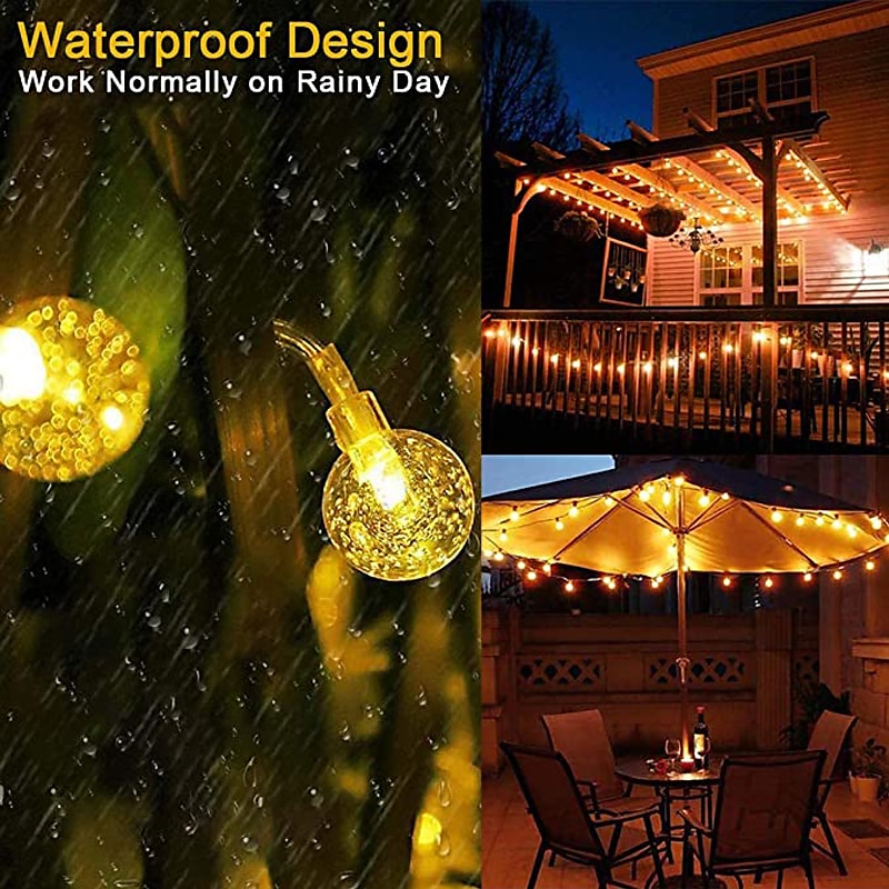 10m 80leds globe lichtslingers mini bal met afstandsbediening led kerst licht bal lichtslingers 10m 80led 8 modi verlichting waterdicht kerstverlichting bruiloft tuin slaapkamer woondecoratie 2025 - $18.49 –P8