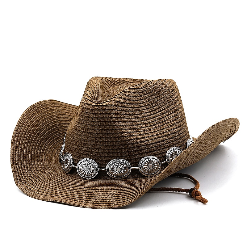 dámské kovbojské klobouky metal carving band westernové klobouky 2025 - $21.99 –P3