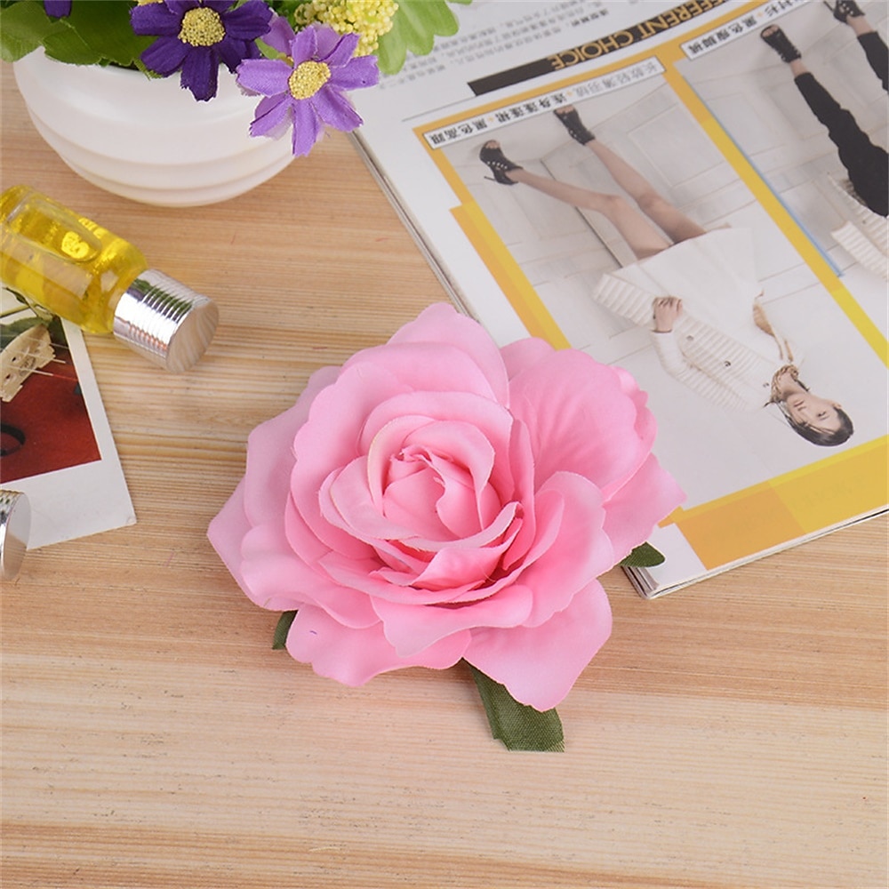 flocage tissu rose pinces à cheveux tissu cheveux accessoires riche rose pinces à cheveux mariage mode fleur pinces à cheveux bord clips de 2025 ? $6.99 –P11